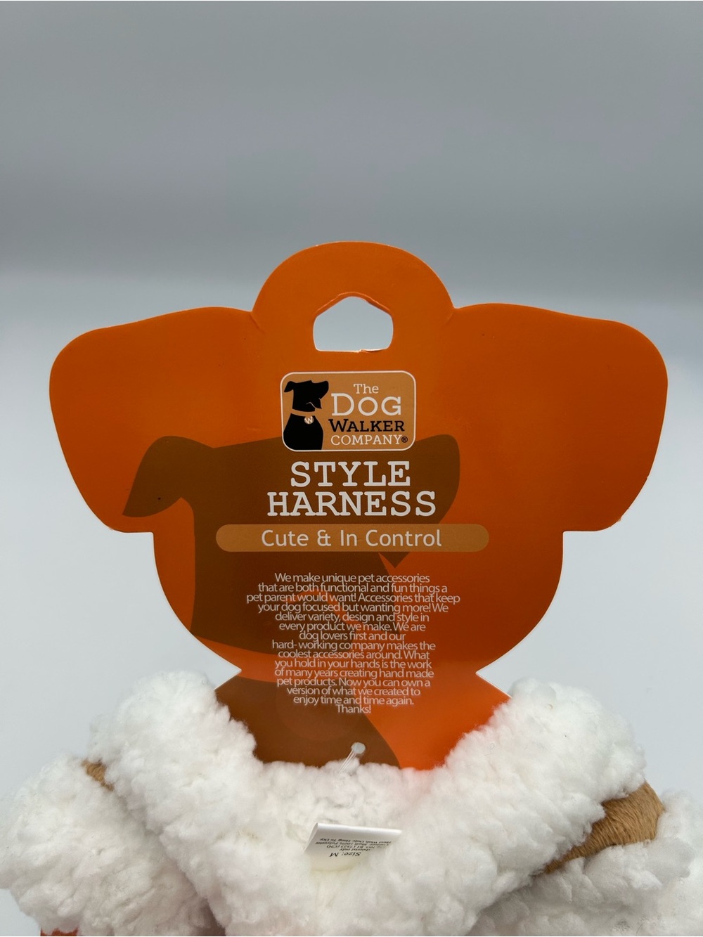 *New* Elite Pet & Co. Inc. The Dog Walker Company Tan/Sherpa Medium Harness - Picture 4 of 6